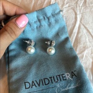 David Tutera pearl drop earrings